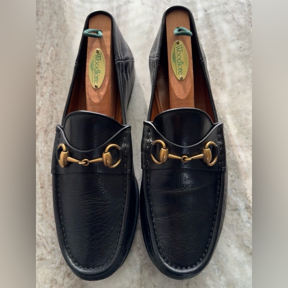 GUCCI Betis 1953 Black Leather Horsebit Loafers US 7.5 Gucci 7 Jordaan $1000